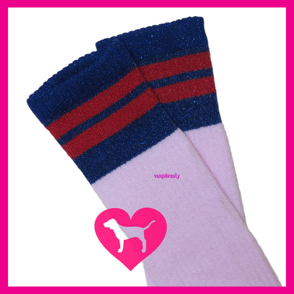 Victoria' Secret Knee High Socks Pale PINK NEW - Picture 2 of 3